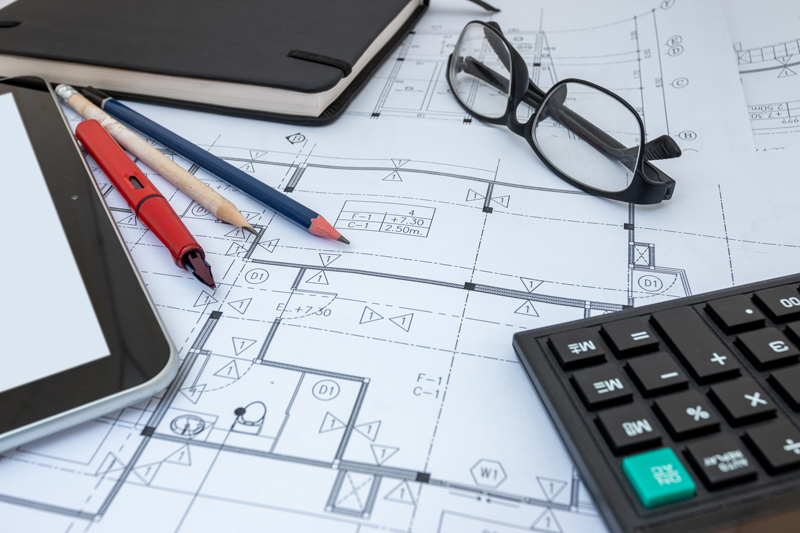 pre-construction planning schematics
